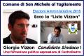 SAN MICHELE: GIORGIO VIZZON ANNUNCIA CANDIDATURA A SINDACO